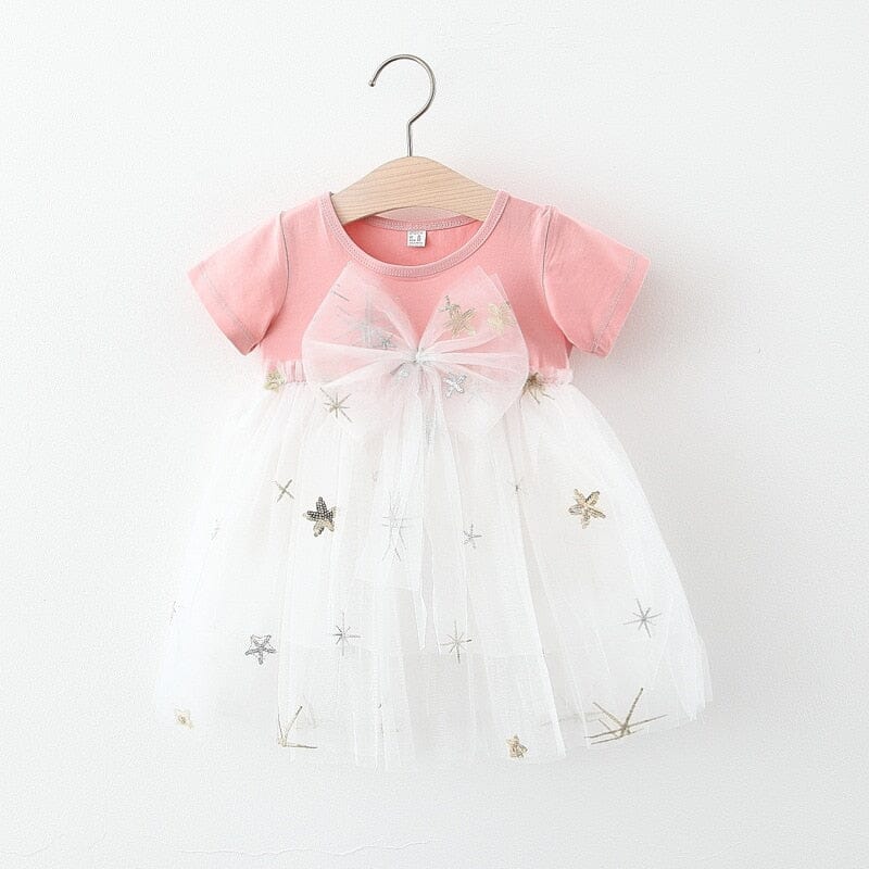 Vestido Infantil Tule Estrelas