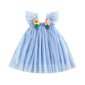 Vestido Infantil Tule Florzinhas Delicado