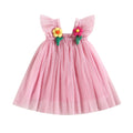 Vestido Infantil Tule Florzinhas Delicado