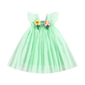 Vestido Infantil Tule Florzinhas Delicado